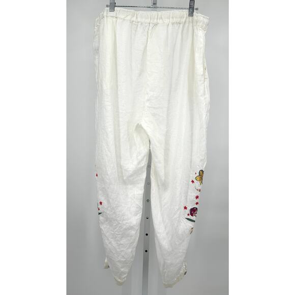 Johnny Was White Jessica Linen Jogger 1X - Picture 4 of 13